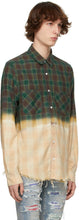 AMIRI Green Plaid Bleached Shadow Shirt