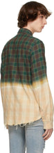 AMIRI Green Plaid Bleached Shadow Shirt