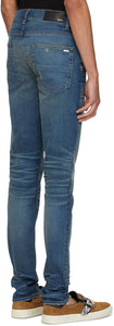 AMIRI Indigo Distressed Stack Jeans