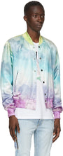 AMIRI Multicolor Silk Watercolor Bomber Jacket