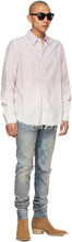 AMIRI Red Bleach Oxford Shirt