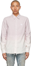 AMIRI Red Bleach Oxford Shirt - Chemise d'oxford d'eau de blanchon rouge Amiri - 아미리 레드 표백제 옥스포드 셔츠