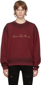 AMIRI Red 'Los Angeles' Sweatshirt - Sweat-shirt d'Amiri Red 'Los Angeles' - Amiri Red '로스 앤젤레스 스웨트 셔츠