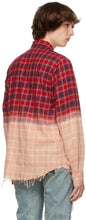 AMIRI Red Plaid Bleached Shadow Shirt