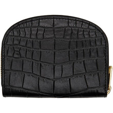 A.P.C. Black Croc Demi-Lune Coin Wallet