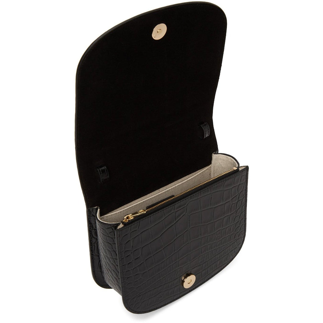 A.P.C. Black Croc Dina Bag