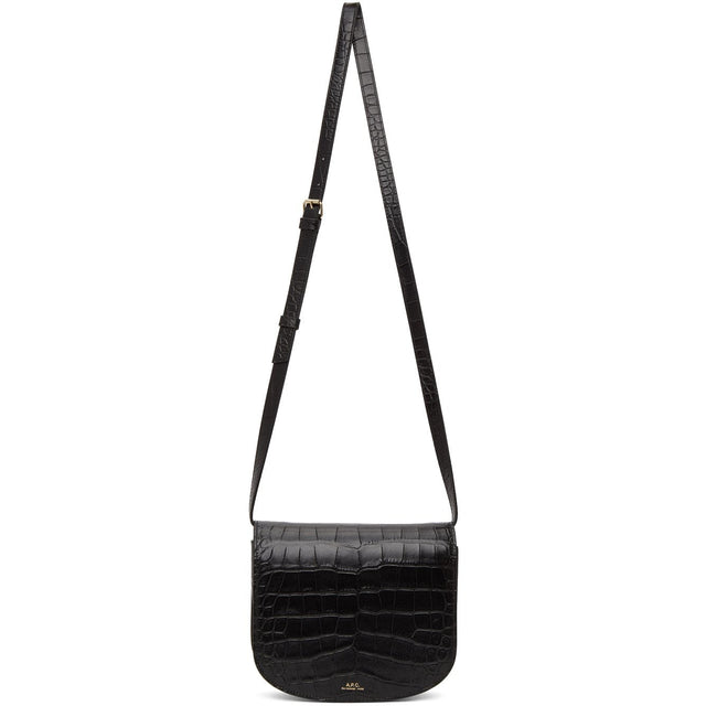 A.P.C. Black Croc Dina Bag - A.P.C. Noir Croc Dina Sac - a.p.c. 검은 croc dina bag.