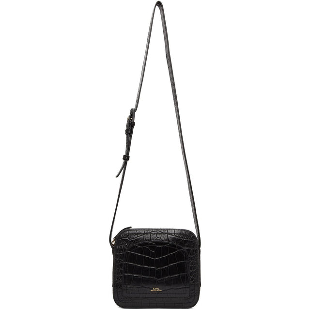 A.P.C. Black Croc Louisette Bag - A.P.C. Sac Croc Black Croc Louisette - a.p.c. 검은 croc 루이 넷 백