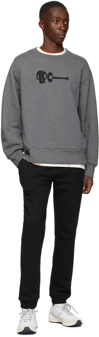 A.P.C. Black French Terry Lounge Pants