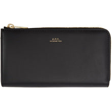 A.P.C. Black Lise Continental Wallet - A.P.C. Portefeuille continental Lise Noir - a.p.c. 블랙 Lise Continental Wallet.