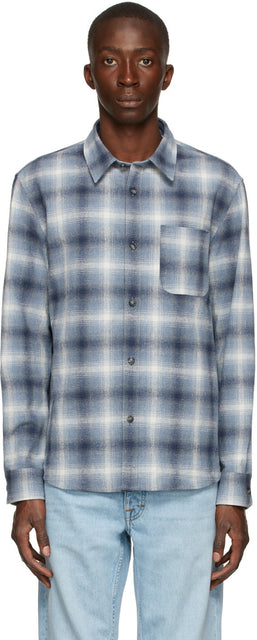A.P.C. Blue Check Trek Shirt - A.P.C. Chemise de trek de chèque bleue - a.p.c. 파란색 확인 트레킹 셔츠