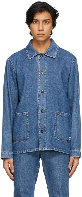 A.P.C. Blue Denim Kerlouan Jacket - A.P.C. Veste Blue Denim Kerlouan - a.p.c. 블루 데님 Kerlouan 재킷