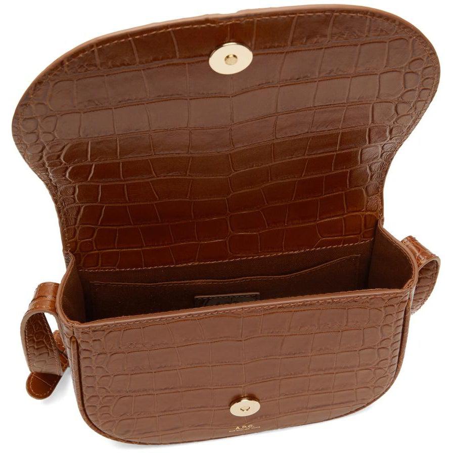 A.P.C. Brown Croc Betty Bag