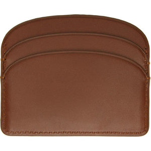 A.P.C. Brown Demi-Lune Card Holder