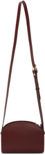 A.P.C. Burgundy Mini Demi-Lune Bag