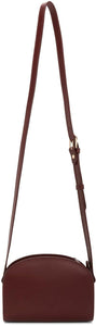 A.P.C. Burgundy Mini Demi-Lune Bag