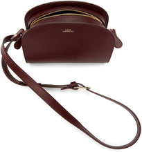 A.P.C. Burgundy Mini Demi-Lune Bag