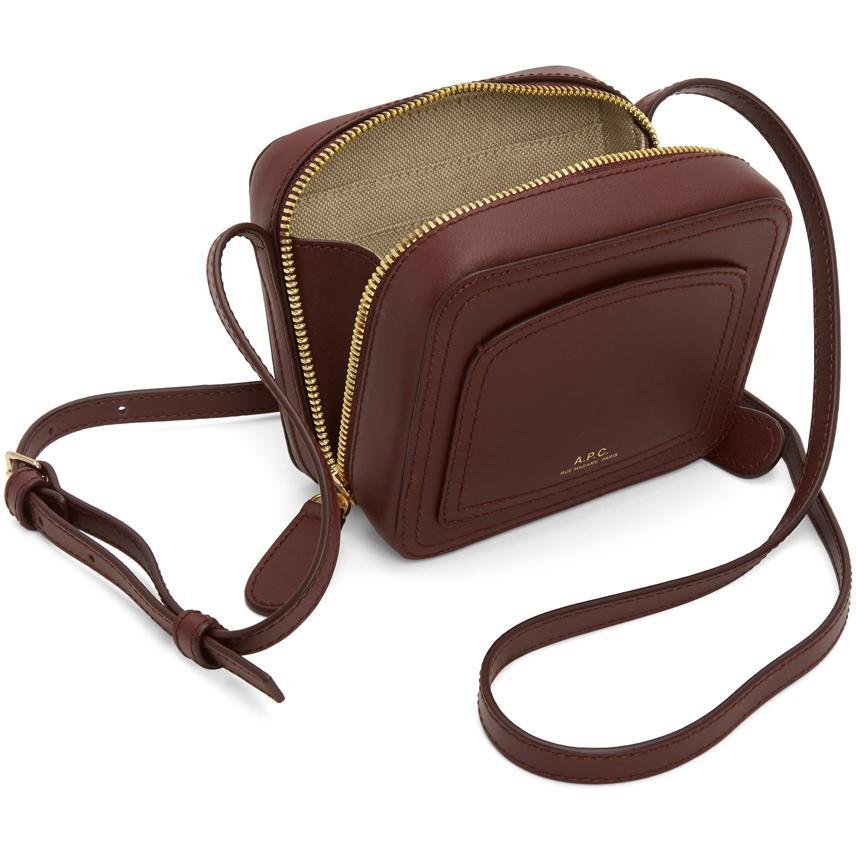 Leather crossbody bag Louise et Cie Burgundy in Leather - 26905595