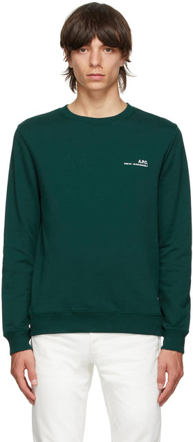 A.P.C. Green Item Sweatshirt - A.P.C. Sweat-shirt vert - a.p.c. 그린 아이템 스웨터