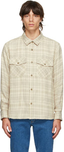 A.P.C. Grey Linen Check Conrad Shirt - A.P.C. Chemise de lin gris Chemise Conrad - a.p.c. 회색 린넨 체크 콘래드 셔츠