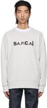 A.P.C. Grey Sacai Edition Tani Sweatshirt - A.P.C. Sweat-shirt gris Sacai Edition Tani - a.p.c. 회색 Sacai Edition 타니 스웨터
