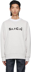 A.P.C. Grey Sacai Edition Tani Sweatshirt - A.P.C. Sweat-shirt gris Sacai Edition Tani - a.p.c. 회색 Sacai Edition 타니 스웨터
