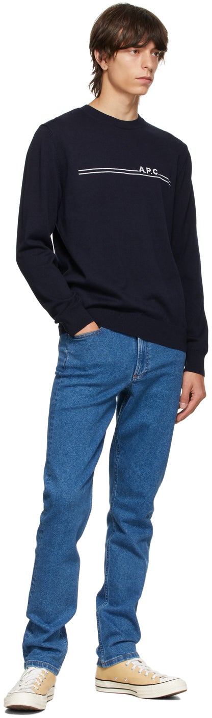 A.P.C. Navy Eponymous Sweater