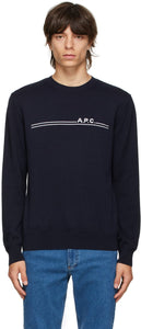 A.P.C. Navy Eponymous Sweater - A.P.C. Pull éponyme marine - a.p.c. 해군 의사 익명 스웨터