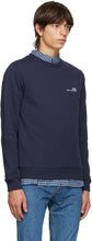 A.P.C. Navy Logo Crewneck Sweatshirt