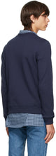 A.P.C. Navy Logo Crewneck Sweatshirt
