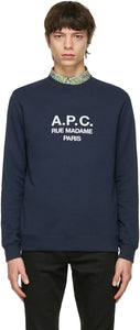 A.P.C. Navy Rufus Sweatshirt - A.P.C. Sweatshirt Navy Rufus - a.p.c. 네이비 루퍼스 스웨터