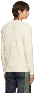 A.P.C. Off-White Cable Knit Clay Sweater