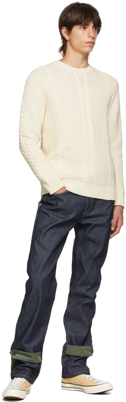A.P.C. Off-White Cable Knit Clay Sweater