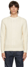 A.P.C. Off-White Cable Knit Clay Sweater - A.P.C. Pull en argile en tricot de câble blanc cassé - a.p.c. 오프 화이트 케이블 니트 클레이 스웨터