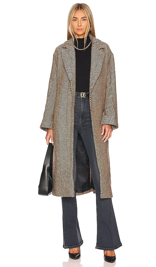 ASTR the Label Rhodes Coat in Taupe Ast l'étiquette Rhodes enrober dans taupe 在灰褐色的标签Rhodes Coat Alt