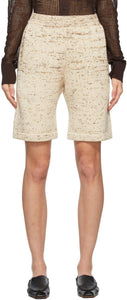 AURALEE Beige Super Fine Dyed Shorts - Auralee beige shorts teints super fins - Auralee Beige Super Fine Dyed Shorts.