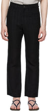 AURALEE Black Linen Leno 5P Trousers - Pantalon Lino 5P de lin noir Auralsee - Auralee Black Linen Leno 5P 바지