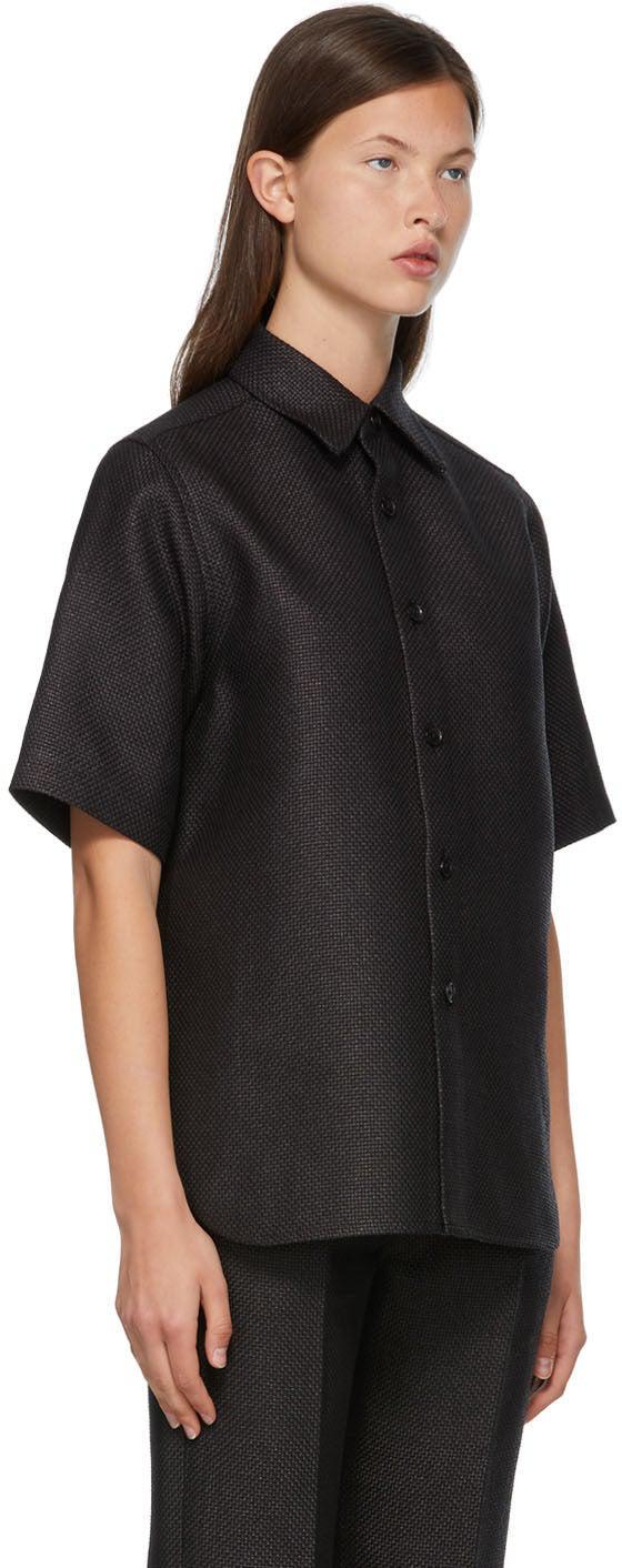 AURALEE Black Washi Basket Half Sleeve Shirt – BlackSkinny