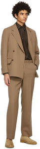 AURALEE Brown Light Wool Gabardine Trousers