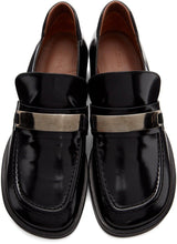 Abra Black Plate Loafers