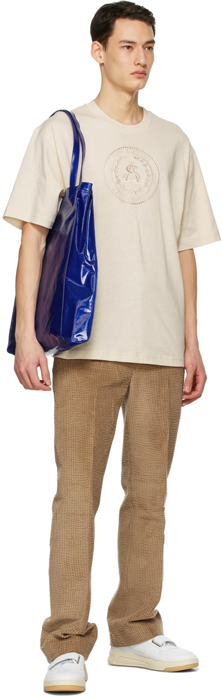 Acne Studios Beige Embroidered T-Shirt