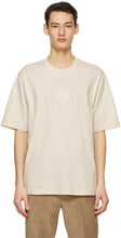 Acne Studios Beige Embroidered T-Shirt - T-shirt brodé beige Studios acné - Acne Studios Beige 수 놓은 T 셔츠