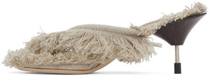 Acne Studios Beige Linen Heeled Sandals