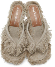 Acne Studios Beige Linen Heeled Sandals