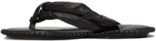 Acne Studios Black Blanket Stitch Sandals