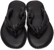 Acne Studios Black Blanket Stitch Sandals