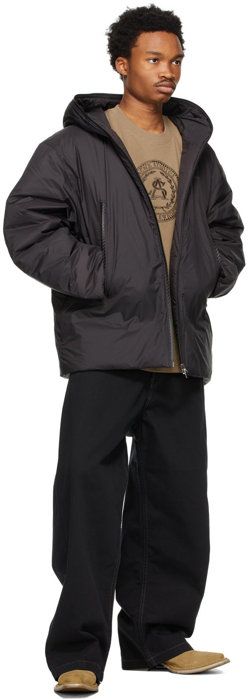 Acne Studios Black Down Hooded Jacket