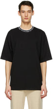 Acne Studios Black Jacquard Logo T-Shirt - Acné Studios Noir Jacquard Logo T-shirt - 여드름 스튜디오 블랙 자카드 로고 티셔츠