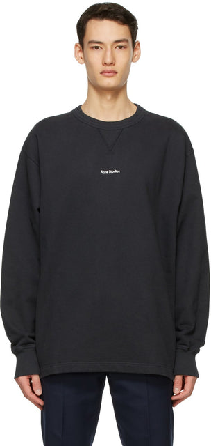 Acne Studios Black Logo Sweatshirt - Sweat-shirt logo noir Studios acné - 여드름 스튜디오 블랙 로고 스웨터