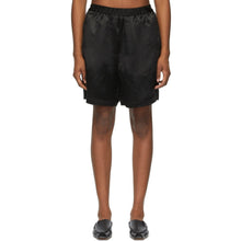 Acne Studios Black Satin Shorts - Studios acné shorts en satin noir - 여드름 스튜디오 블랙 새틴 반바지